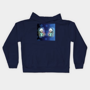 dark elf twins with num-chuks Kids Hoodie